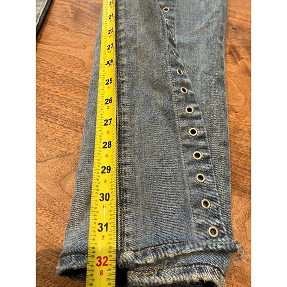 Hudson Jeans 31" Nico Cigarette Split Leg Boho Bohemian Rivet Women's Teen - Picture 4 of 8